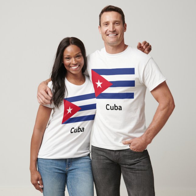Camiseta Bandeira Cuba (Unissex)