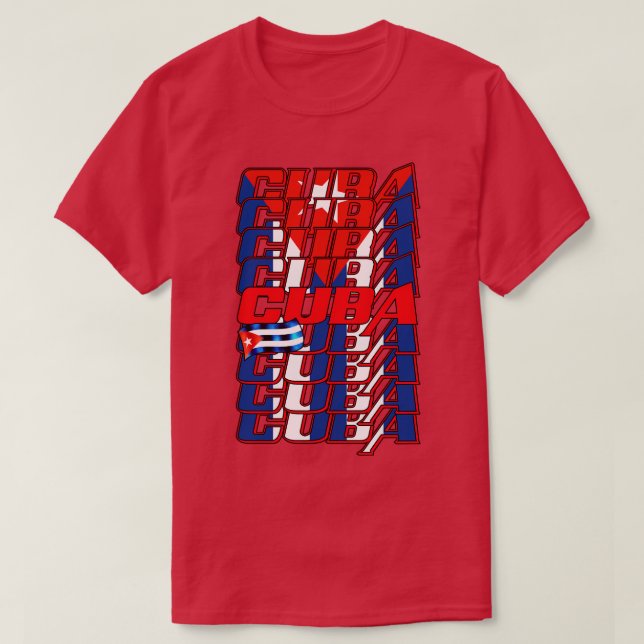 Camiseta Bandeira Cuba (Frente do Design)