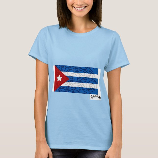 Camiseta Bandeira Cubana (Frente)