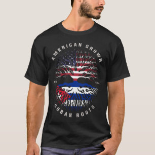 Camiseta Bandeira Cubana Americana Cultiva Bandeira Cuba