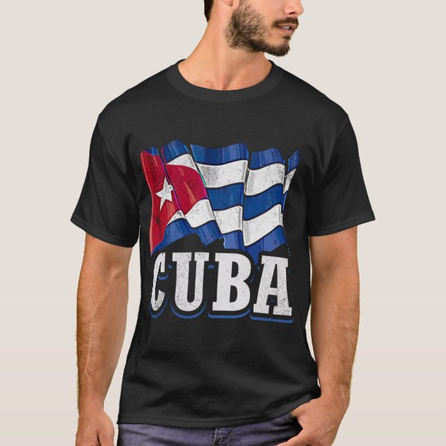 Camiseta Bandeira Cubana Cuba (Frente)
