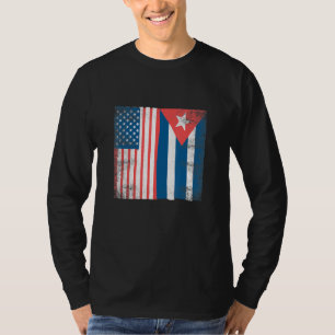 Camiseta Bandeira cubana Cuba Orgulho Americano Raia Homens