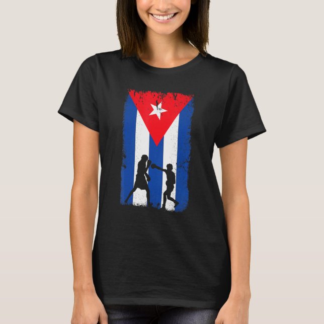 Camiseta Bandeira cubana in a box (Frente)