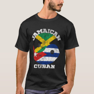 Camiseta Bandeira cubana jamaicana Cuba Bandeira da Jamaica