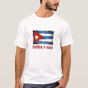 Camiseta Bandeira cubana "Patria y Vida"