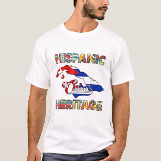 Camiseta Bandeira cubana Patrimônio Hispânico Mês Cuba