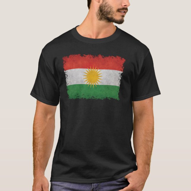 Camiseta Bandeira Curda do Curdistão (Frente)