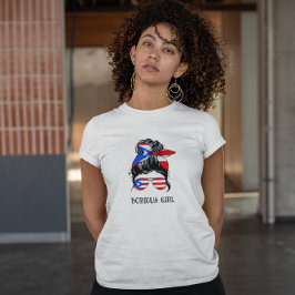 Camiseta Bandeira Custa Boricua Girl Porto Rico