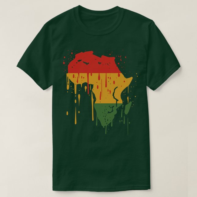 Camiseta Bandeira da África (Frente do Design)