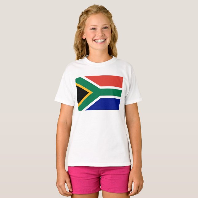 Camiseta Bandeira da África do Sul (Frente Completa)
