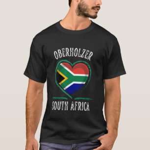 Camiseta Bandeira da África do Sul Coração Oberholzer Cidad
