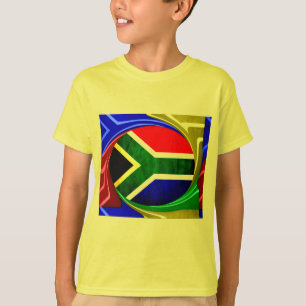 Camiseta Bandeira da África do Sul: Motif Dinâmico de Rodov