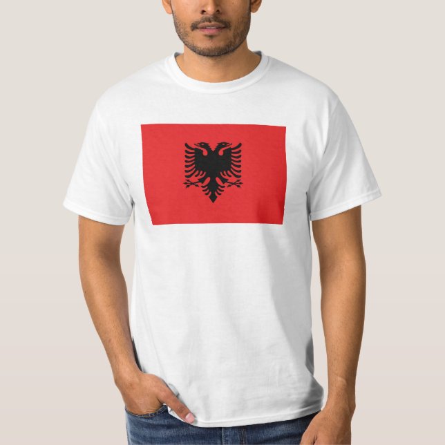 Camiseta Bandeira da Albânia (Frente)