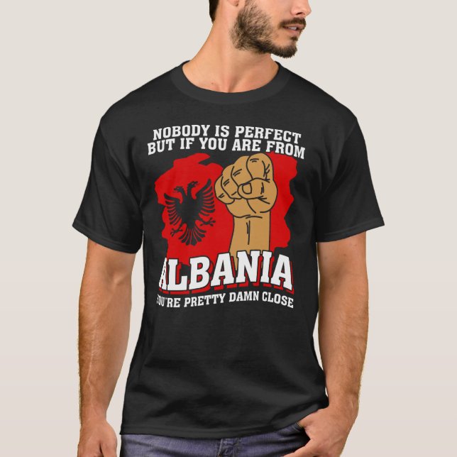 Camiseta Bandeira da Albânia, albaneses do Kosovo (Frente)