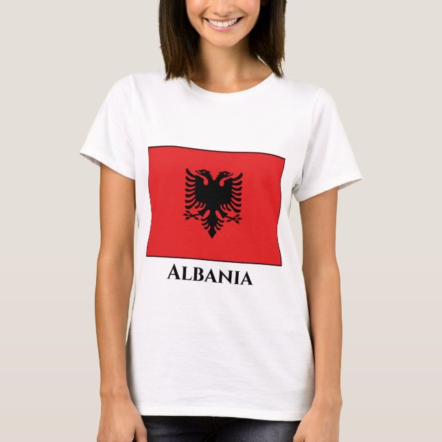 Camiseta Bandeira da Albânia (Albânia) (Frente)