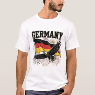Camiseta Bandeira da Alemanha Águia Patriótica Celebração d