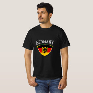 Camiseta Bandeira Da Alemanha E Da Emblem