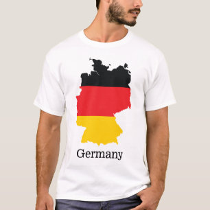 Camiseta Bandeira da Alemanha no Design de Souvenir de Mapa