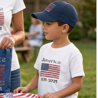 Bandeira da América de 1776 a 2026 Crianças Aniver