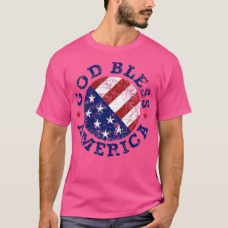 Camiseta Bandeira da América deus abençoe 4 de julho da Ind