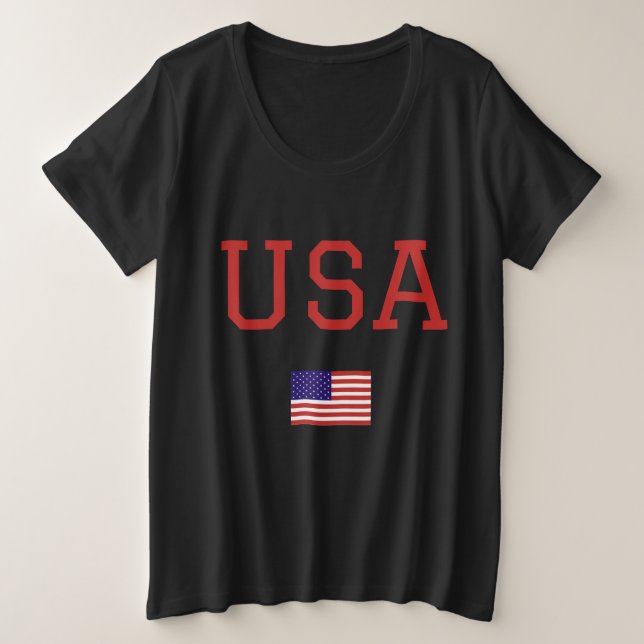Camiseta Bandeira da América do Partido Americano em 4 de j (Frente do Design)