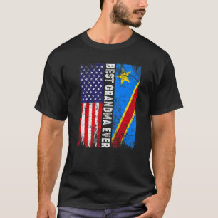 Camiseta Bandeira da América Latina Congo - Melhor Avó Nunc