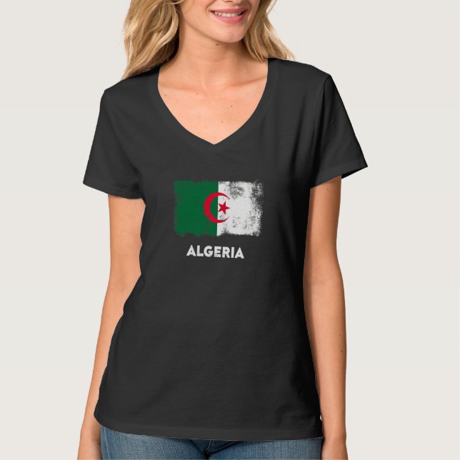 Camiseta Bandeira da Argélia   (Frente)