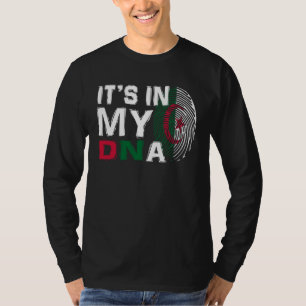 Camiseta Bandeira da Argélia Argélia  Está no meu DNA  1