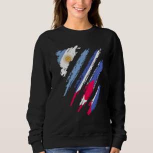 Camiseta Bandeira da Argentina Cuba Crescido Listras Patrió