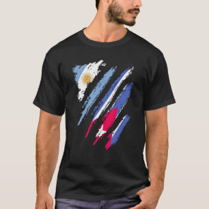 Camiseta Bandeira da Argentina Cuba Patriot País Listras Cr