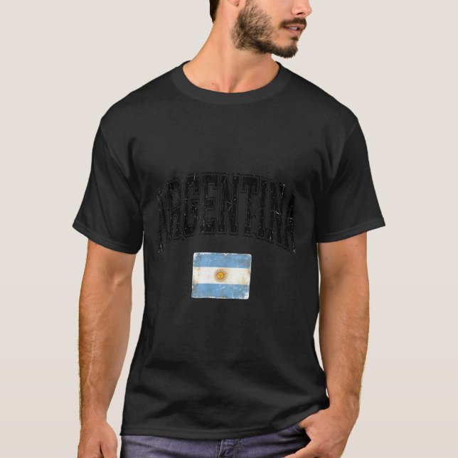 Camiseta Bandeira da Argentina Presente da Argentina Heranç (Frente)
