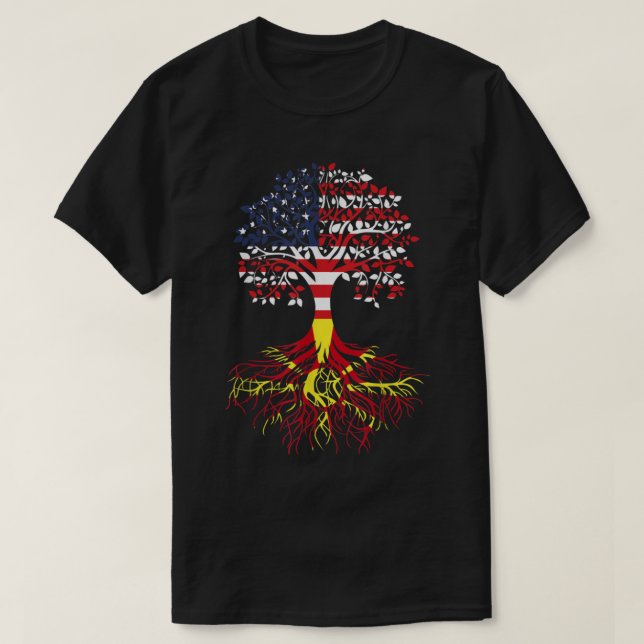 Camiseta Bandeira da Árvore Crescente Americana (Frente do Design)