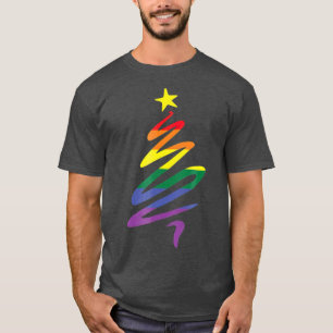 Camiseta Bandeira da árvore de Natal LGBTQ