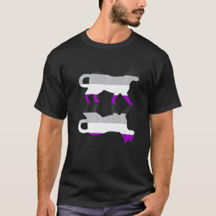 Camiseta Bandeira da Asexualidade Animal Gato Direitos Huma