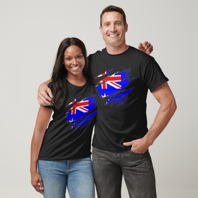 Camiseta Bandeira da Austrália arranhada (Unissex)