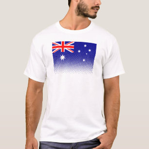 Camiseta Bandeira Da Austrália Com Efeito De Meio-Tom