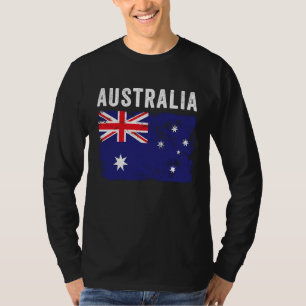 Camiseta Bandeira da Austrália Distressed Homens Mulheres