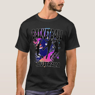 Camiseta Bandeira da Austrália jogando basquete