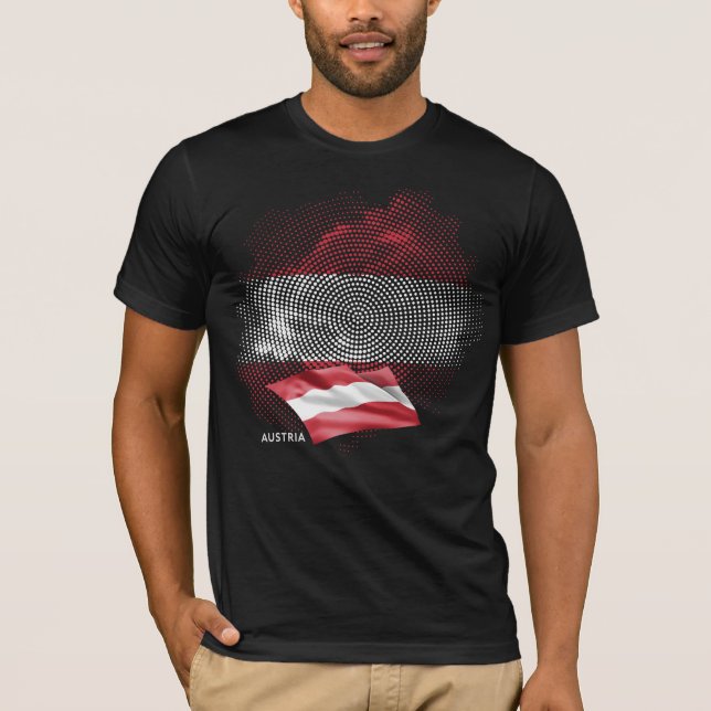 Camiseta bandeira da Áustria (Frente)