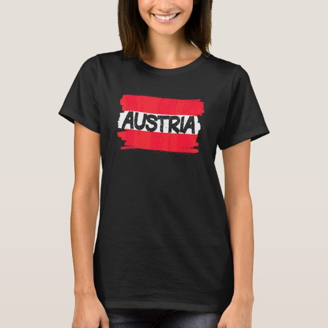 Camiseta Bandeira da Áustria (Frente)