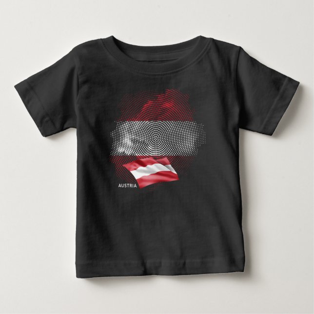 Camiseta bandeira da Áustria (Frente)