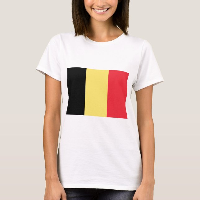 Camiseta Bandeira da Bélgica (Frente)