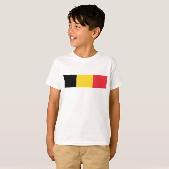 Camiseta Bandeira da Bélgica (Frente Completa)