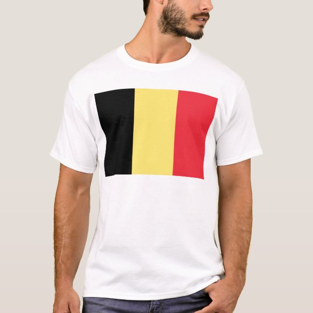 Camiseta Bandeira da Bélgica (Frente)