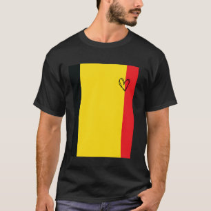 Camiseta Bandeira da Bélgica Belgas Coração Orgulhoso Patri