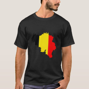 Camiseta Bandeira da Bélgica esboço Bélgica