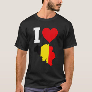 Camiseta Bandeira da Bélgica I Love Belgium