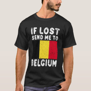 Camiseta Bandeira Da Bélgica Se Perdido Me Enviar Para A Bé