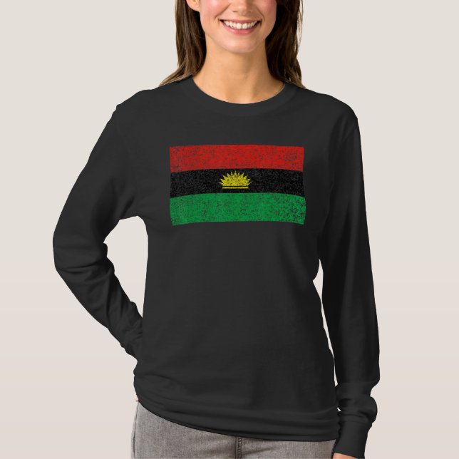 Camiseta Bandeira Da Biafra Da Pessoas Igbo (Frente)