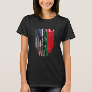 Camiseta Bandeira da Bielorrússia Americana Cresceu